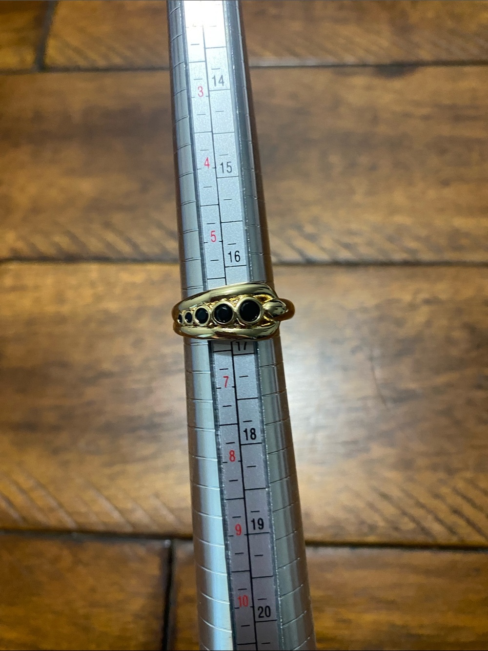 Bomb Party OG Originals Ring - Black Onyx Cubic Zirconia - Gold Plating - 6